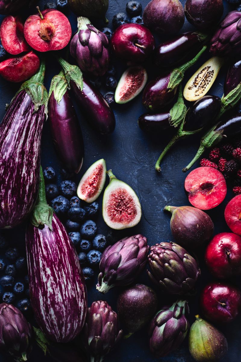 purple fruits and veggies