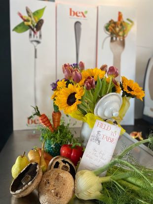 view of fresh foods on table