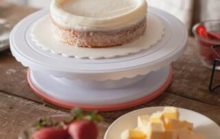 buttercake on pedestal plate