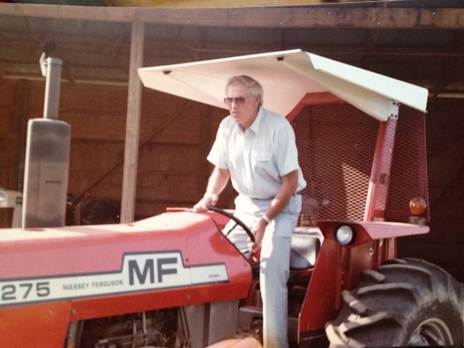 man on tractor