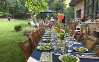 table setting outdoors