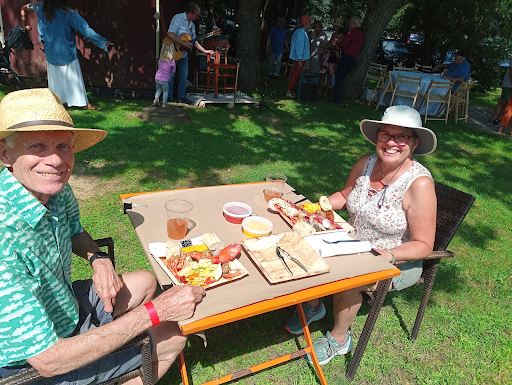 couple at a outdoor gathering